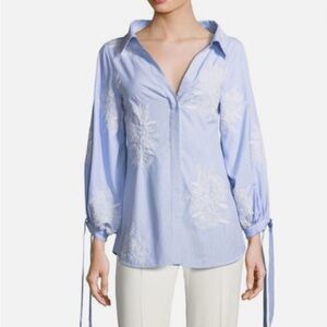 Alice & Olivia Toro embroidered top